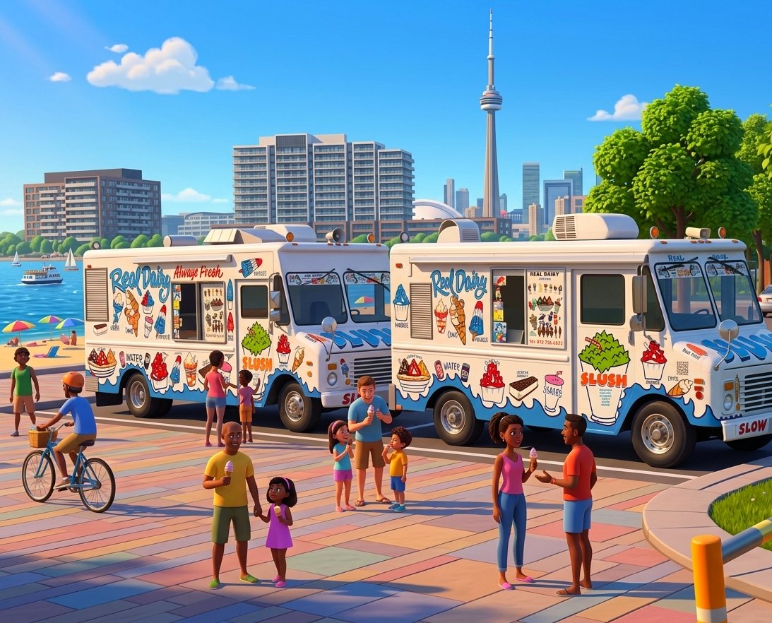 Real Dairy ice cream trucks at the Toronto waterfront